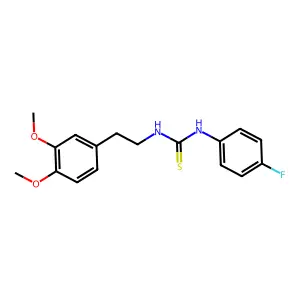 1-[2-(3,4-dimethoxyphenyl)ethyl]-3-(4-fluorophenyl)thiourea structure