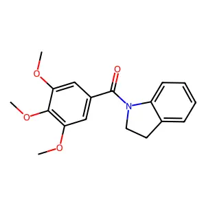 1-(3,4,5-trimethoxybenzoyl)indoline structure