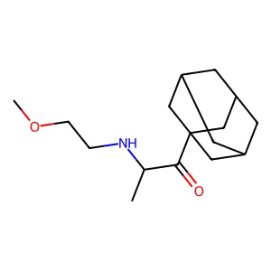 1-(1-adamantyl)-2-(2-methoxyethylamino)propan-1-one structure
