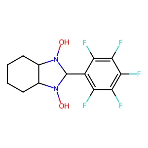 1,3-dihydroxy-2-(2,3,4,5,6-pentafluorophenyl)-3a,4,5,6,7,7a-hexahydro-2H-benzimidazole structure