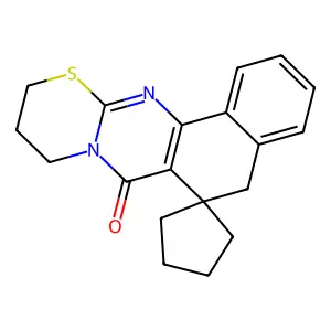 10,11-dihydro-5H-spiro[benzo[h][1,3]thiazino[2,3-b]quinazoline-6,1'-cyclopentan]-7(9H)-one structure