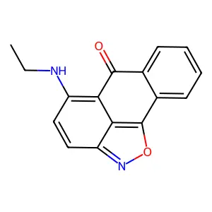 10-(ethylamino)-15-oxa-14-azatetracyclo[7.6.1.02,7.013,16]hexadeca-1(16),2,4,6,9,11,13-heptaen-8-one structure