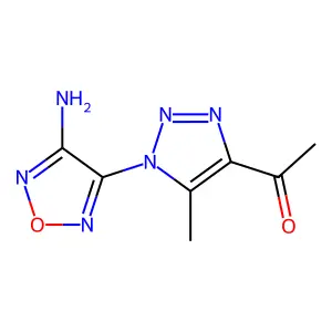 1-[1-(4-Amino-furazan-3-yl)-5-methyl-1H-[1,2,3]triazol-4-yl]-ethanone structure