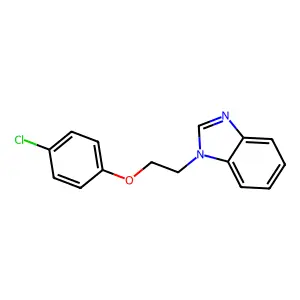 1-[2-(4-chlorophenoxy)ethyl]-1H-benzimidazole structure