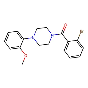 1-(2-bromobenzoyl)-4-(2-methoxyphenyl)piperazine structure