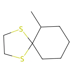6-Methyl-1,4-dithiaspiro(4.5)decane structure