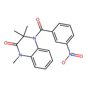 1,3,3-trimethyl-4-(3-nitrobenzoyl)quinoxalin-2-one structure