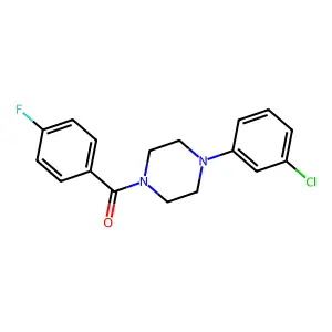 1-(3-chlorophenyl)-4-(4-fluorobenzoyl)piperazine structure