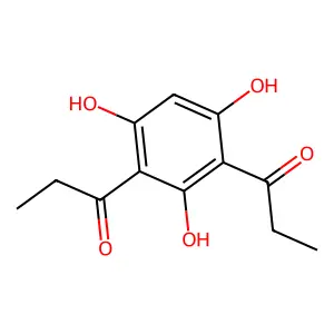 1-(2,4,6-trihydroxy-3-propanoylphenyl)propan-1-one structure