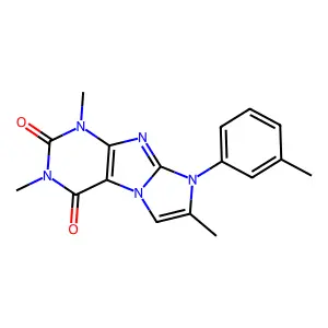 1,3,7-trimethyl-8-(3-methylphenyl)-1H-imidazo[2,1-f]purine-2,4(3H,8H)-dione structure