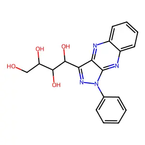 1-(1-phenylpyrazolo[4,3-b]quinoxalin-3-yl)butane-1,2,3,4-tetrol structure