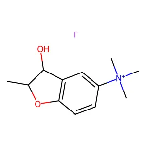 [(2R,3R)-3-hydroxy-2-methyl-2,3-dihydro-1-benzofuran-5-yl]-trimethylazanium iodide structure