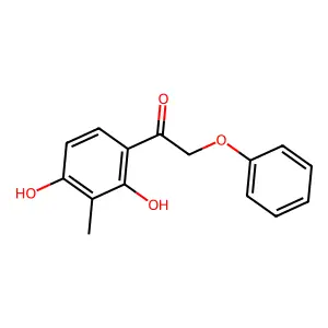 1-(2,4-dihydroxy-3-methylphenyl)-2-phenoxyethanone structure