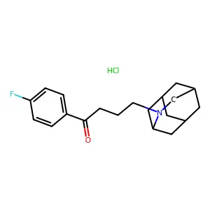4-(4-azatricyclo[4.3.1.13,8]undecan-4-yl)-1-(4-fluorophenyl)butan-1-onehydrochloride structure
