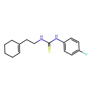 1-[2-(cyclohexen-1-yl)ethyl]-3-(4-fluorophenyl)thiourea structure