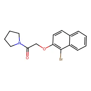 1-{[(1-bromo-2-naphthyl)oxy]acetyl}pyrrolidine structure