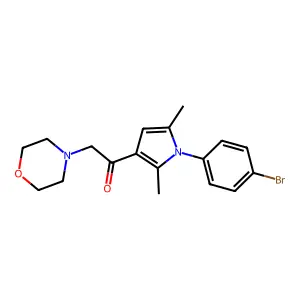 1-[1-(4-Bromophenyl)-2,5-dimethyl-1H-pyrrol-3-yl]-2-(4-morpholinyl)ethanone structure