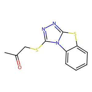 1-([1,2,4]triazolo[3,4-b][1,3]benzothiazol-3-ylsulfanyl)acetone structure