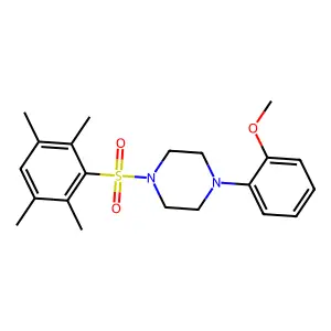 1-(2-methoxyphenyl)-4-(2,3,5,6-tetramethylbenzenesulfonyl)piperazine structure