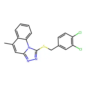1-[(3,4-dichlorobenzyl)sulfanyl]-5-methyl[1,2,4]triazolo[4,3-a]quinoline structure