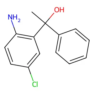 1-(2-amino-5-chlorophenyl)-1-phenylethanol structure