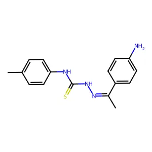 1-[1-(4-aminophenyl)ethylideneamino]-3-(4-methylphenyl)thiourea structure