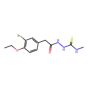 1-[[2-(3-bromo-4-ethoxyphenyl)acetyl]amino]-3-methylthiourea structure
