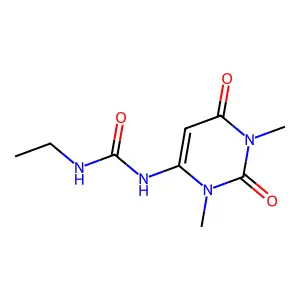 1-(1,3-dimethyl-2,6-dioxopyrimidin-4-yl)-3-ethylurea structure