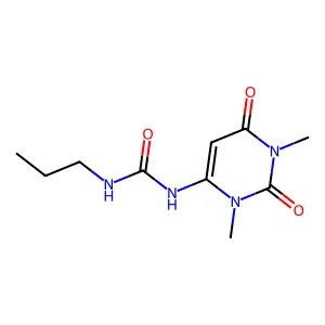 1-(1,3-dimethyl-2,6-dioxopyrimidin-4-yl)-3-propylurea structure