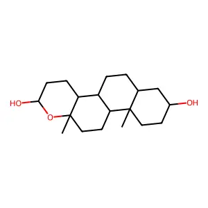 10a,12a-dimethyl-3,4,4a,4b,5,6,6a,7,8,9,10,10b,11,12-tetradecahydro-2H-naphtho[2,1-f]chromene-2,8-diol structure