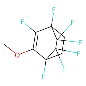 1,2,4,5,5,6,6-heptafluoro-3-methoxybicyclo[2.2.2]oct-2-ene structure