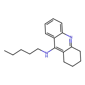 N-pentyl-1,2,3,4-tetrahydroacridin-9-amine structure