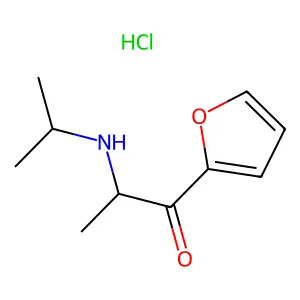 1-(2-Furyl)-2-(isopropylamino)-1-propanone hydrochloride structure
