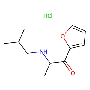 1-(2-Furyl)-2-(isobutylamino)-1-propanone hydrochloride structure