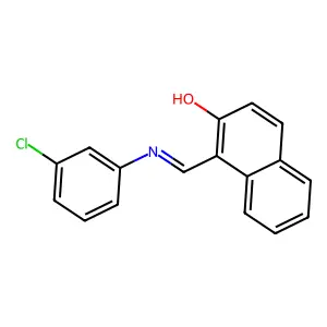 1-[(3-chlorophenyl)iminomethyl]naphthalen-2-ol structure