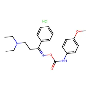 [[3-(diethylamino)-1-phenylpropylidene]amino] N-(4-methoxyphenyl)carbamatehydrochloride structure