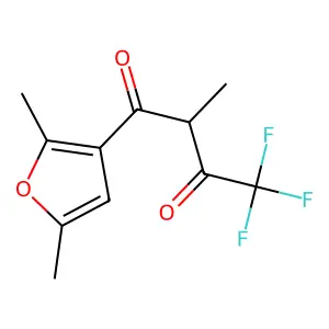 1-(2,5-dimethylfuran-3-yl)-4,4,4-trifluoro-2-methylbutane-1,3-dione structure