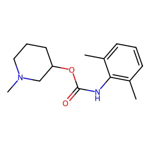 (1-methylpiperidin-3-yl) N-(2,6-dimethylphenyl)carbamate structure