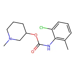 (1-methylpiperidin-3-yl) N-(2-chloro-6-methylphenyl)carbamate structure