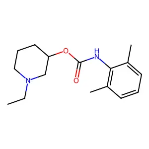 (1-ethylpiperidin-3-yl) N-(2,6-dimethylphenyl)carbamate structure
