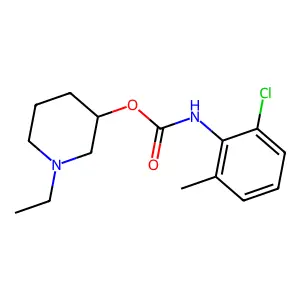 (1-ethylpiperidin-3-yl) N-(2-chloro-6-methylphenyl)carbamate structure