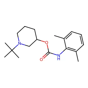 (1-tert-butylpiperidin-3-yl) N-(2,6-dimethylphenyl)carbamate structure