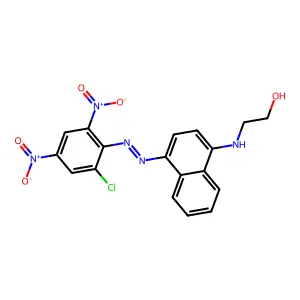 Ethanol, 2-[[4-[(2-chloro-4,6-dinitrophenyl)azo]-1-naphthalenyl]amino]- structure