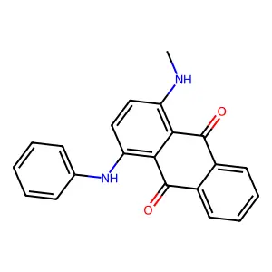 1-anilino-4-(methylamino)anthracene-9,10-dione structure