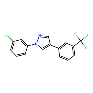 1-(3-chlorophenyl)-4-[3-(trifluoromethyl)phenyl]-1H-pyrazole structure