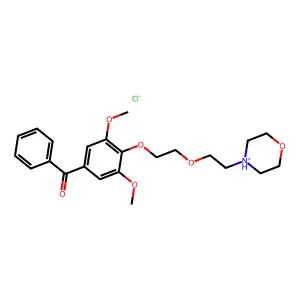 3,5-Dimethoxy-4-(2-(2-morpholinoethoxy)ethoxy)benzophenone hydrochloride structure