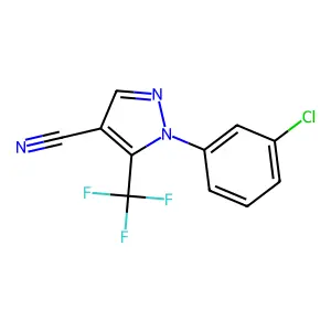 1-(3-chlorophenyl)-5-(trifluoromethyl)-1H-pyrazole-4-carbonitrile structure