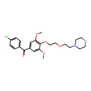(4-chlorophenyl)-[3,5-dimethoxy-4-[2-(2-morpholin-4-ylethoxy)ethoxy]phenyl]methanone structure