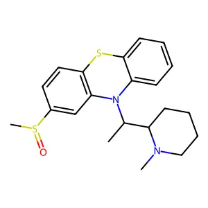 10-[1-(1-methylpiperidin-2-yl)ethyl]-2-methylsulfinylphenothiazine structure
