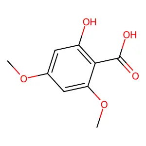 Compound C9H10O5 structure